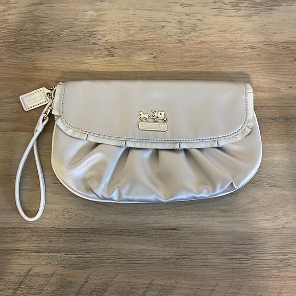 Coach Bags Coach Silver Wristlet Poshmark